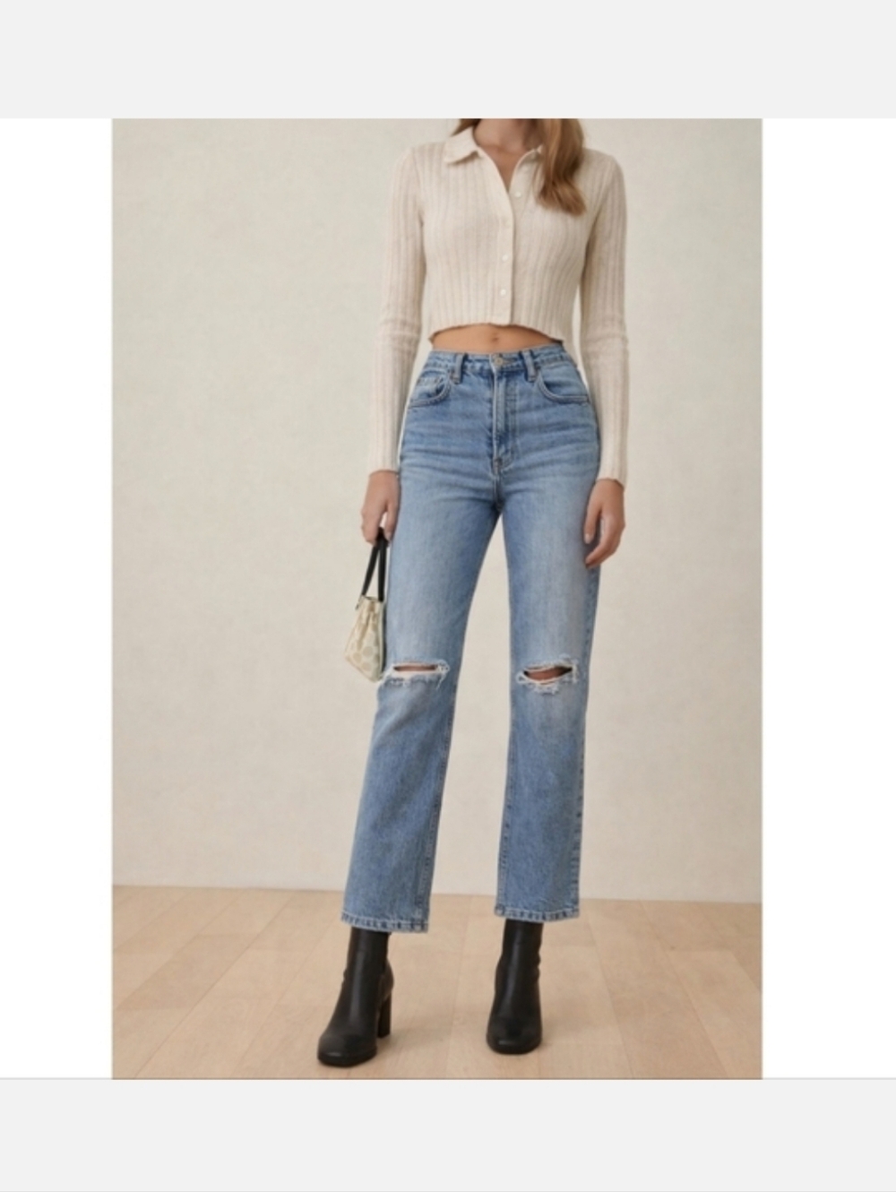 REFORMATION CYNTHIA CROP HIGH RELAXED JEAN IN SHASTA